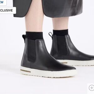 Birkenstock Women Bend Chelsea Booties Black Leather Size 39 NEW